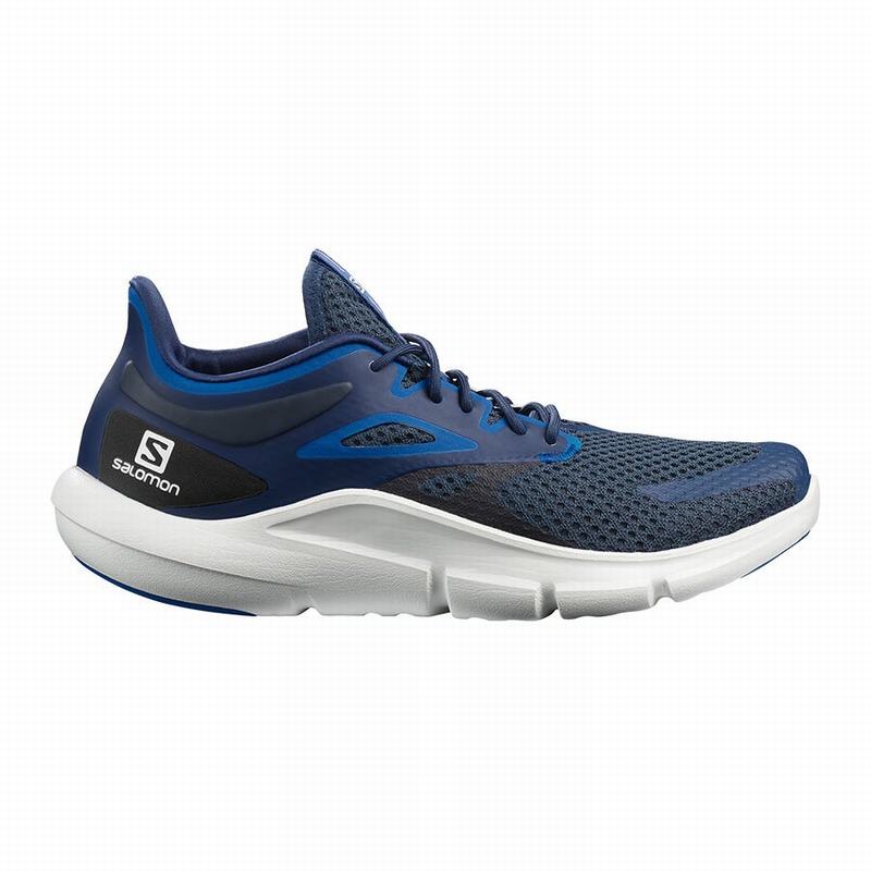 Salomon Singapore Mens Road Running Shoes - PREDICT MOD Navy/White | 67534-ZBTG